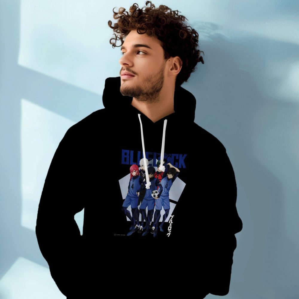 Sweat-shirt à capuche Homme Bluelock avec un design de Bluelock Team blanc