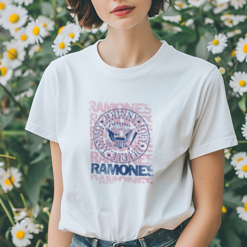 T-shirt Femme Ramones avec un design de Ramones Pink Listing