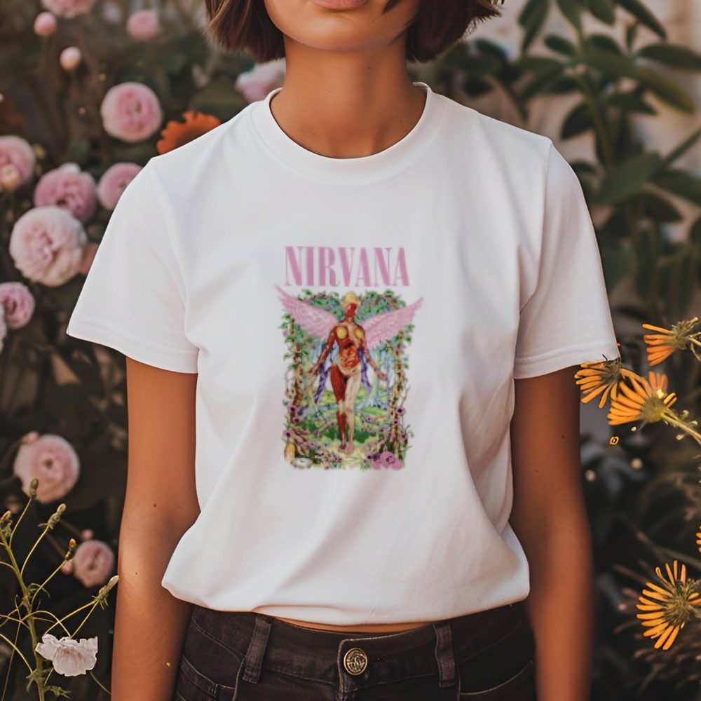 T-shirt femme Nirvana avec un design de Nirvana In Utero couleurs