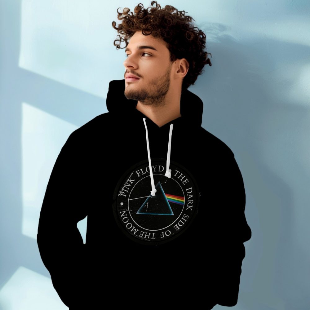 Sweat-shirt à capuche Homme Pink Floyd avec un design de Pink Floyd Triangle couleurs
