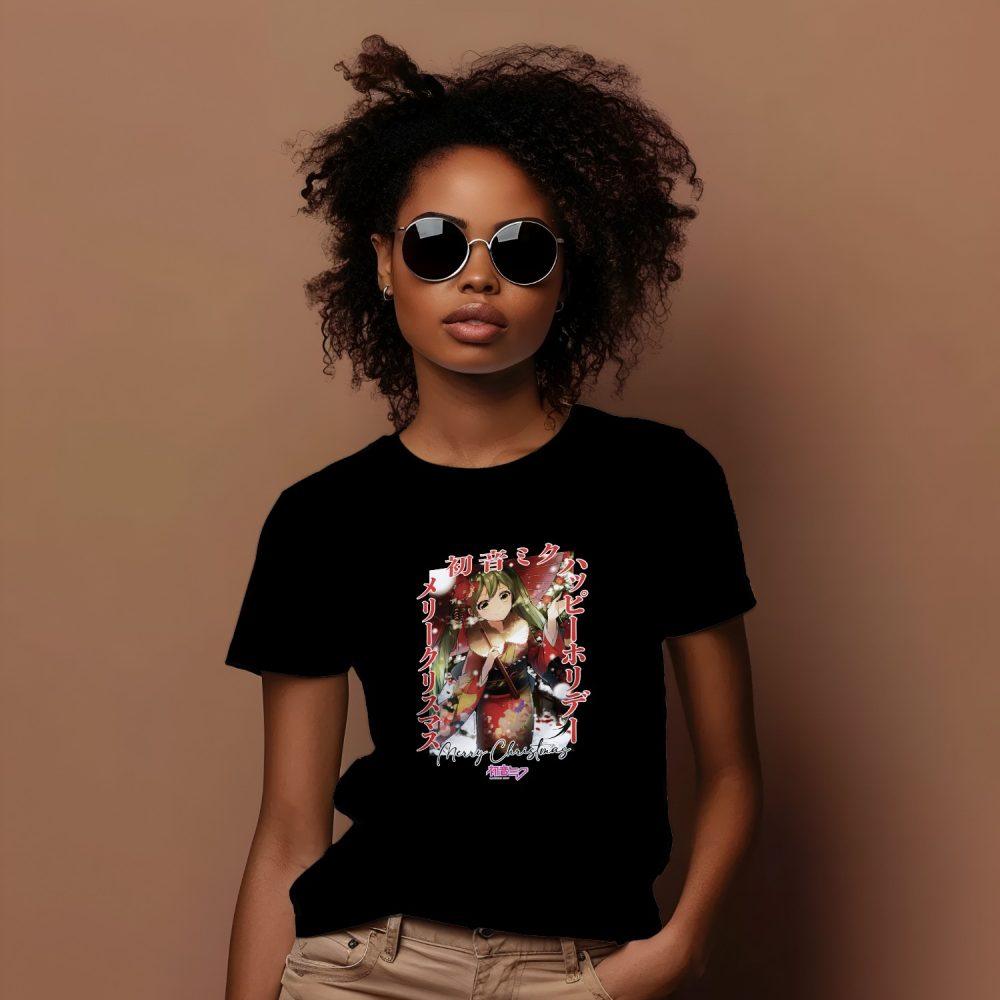 T-shirt Femme Hatsune Miku avec un design de Hatsune Miku Christmas