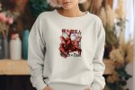Sweat oversize coton bio Femme Attack On Titan avec un design de Attack On Titan Hand noir