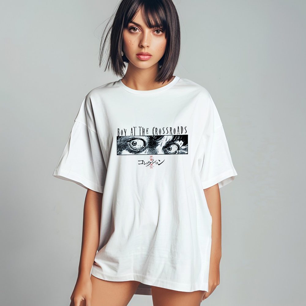 T-shirt oversize coton bio Femme Junji Ito Collection avec un design de Junji Ito Collection Look